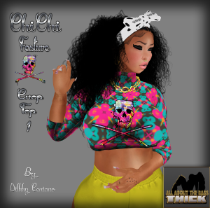 [ToO CleAn] Chi Chi Festive Skull Crop TopAD1THICKEVENT